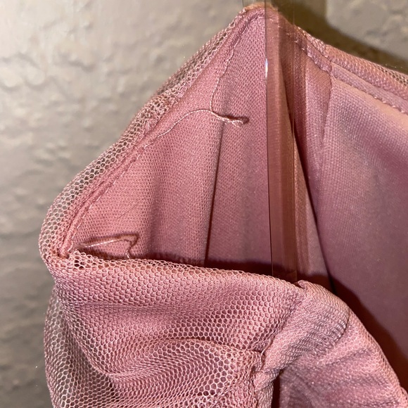 Francesca’s trixxi vintage rose blush strapless dress black & silver gem waist - Picture 11 of 12